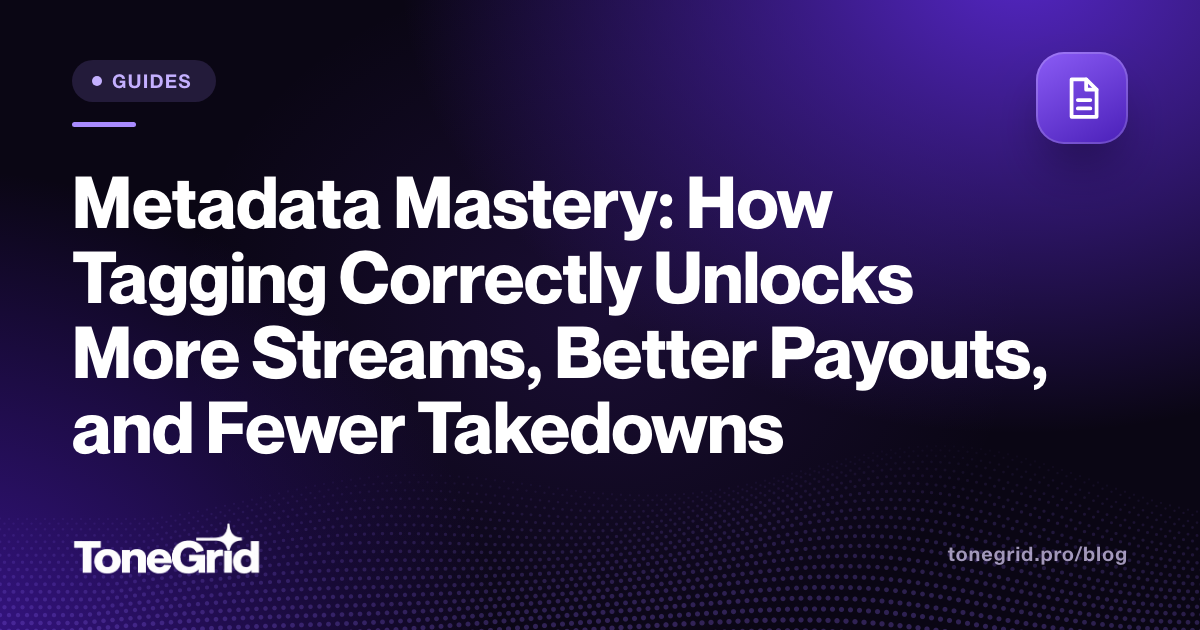 Metadata Mastery: How Tagging Correctly Unlocks More Streams, Better Payouts, and Fewer Takedowns
